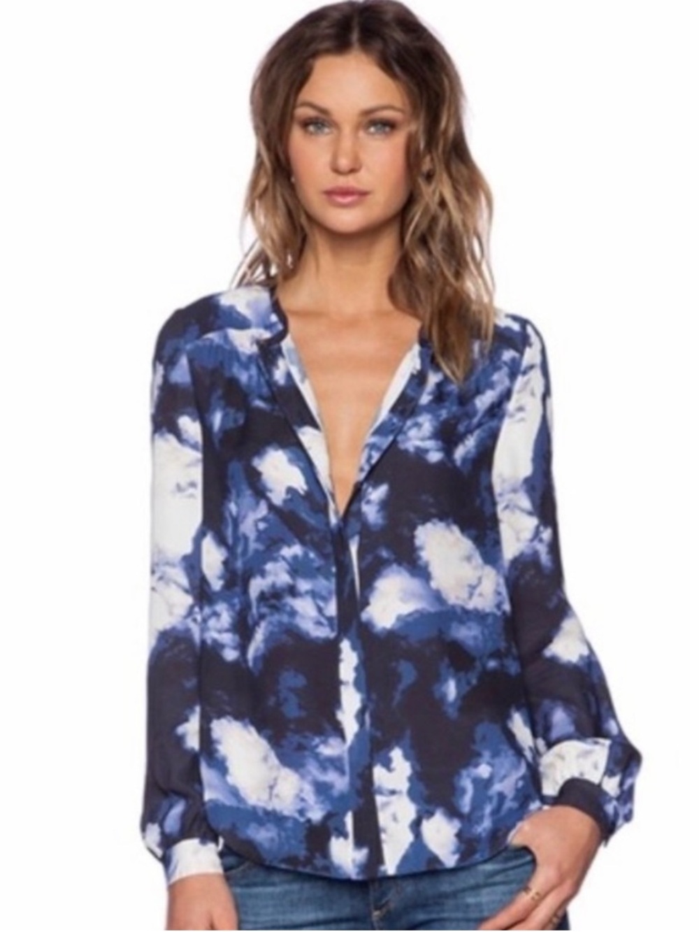 kate spade Dusk Clouds Button Up Blouse